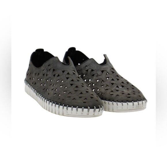 Eric Michael Inez Black Perforated Leather Slip On Made in Italy Sz 39 - Picture 7 of 10